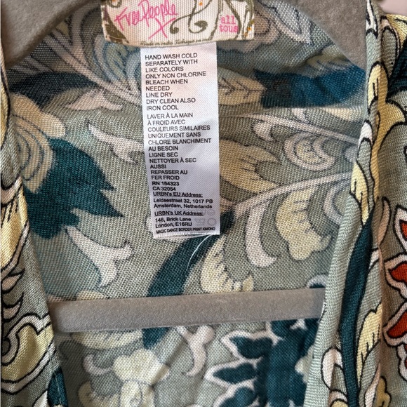 Free People Women’s Duster Wrap Cardigan One Size - Floral - Multicolor - Picture 2 of 5